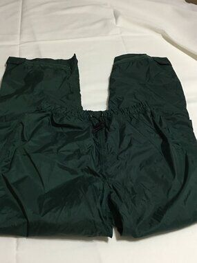 Red Ledge Pants Mens Medium Green Rain Lightweight Packable Hiking Outdoor